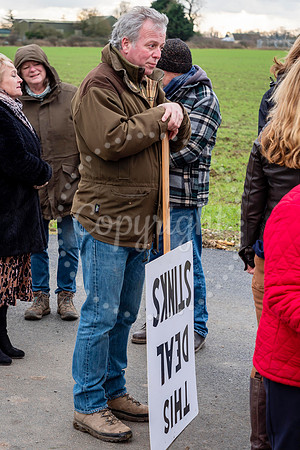 Residents of Bressingham are staging a protest outside AD plant