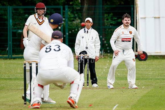 Cricket action from Diss vs Downham Stow II