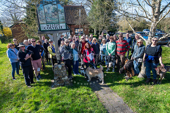 NJ Weston Colville Reading RoomVillagers march in protest at Ki