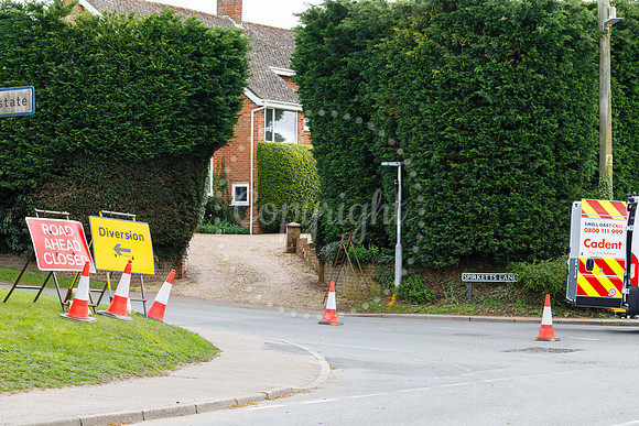 Roadworks in Harleston