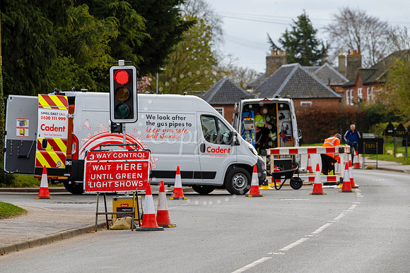 Roadworks in Harleston
