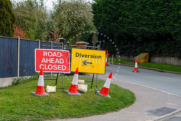 Roadworks in Harleston
