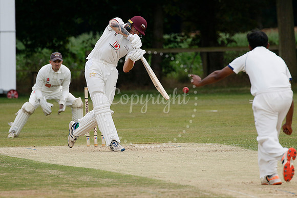 Cricket action from Garboldisham vs Bradfield