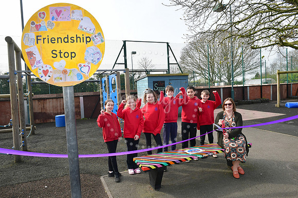 New Friendship Bench at Holy Trinity Academy