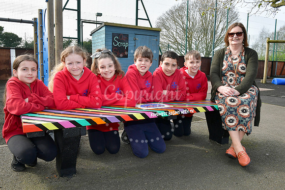 New Friendship Bench at Holy Trinity Academy