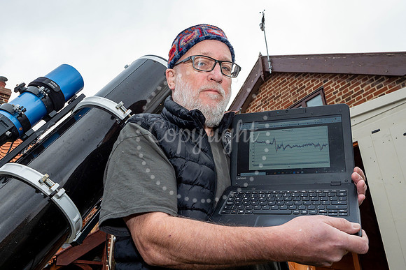Luke Broom-Lynne of Banham who has a weather station on the roof