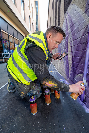 BFP Market Thoroughfare, Bury St EdmundsStreet artist Nathan Mu