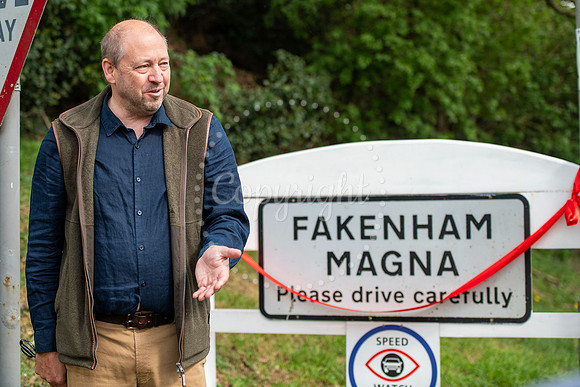 BFP Southern end of Fakenham Magna Opening our new village gate