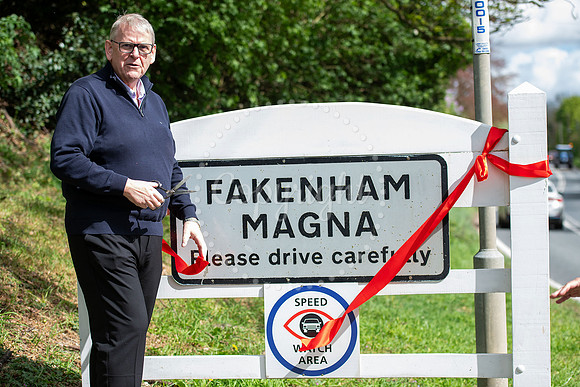 BFP Southern end of Fakenham Magna Opening our new village gate