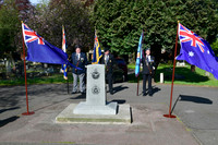 Anzac Day service at the Commonwealth War Graves, Newark Cemeter