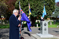Anzac Day service at the Commonwealth War Graves, Newark Cemeter