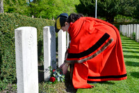 Anzac Day service at the Commonwealth War Graves, Newark Cemeter