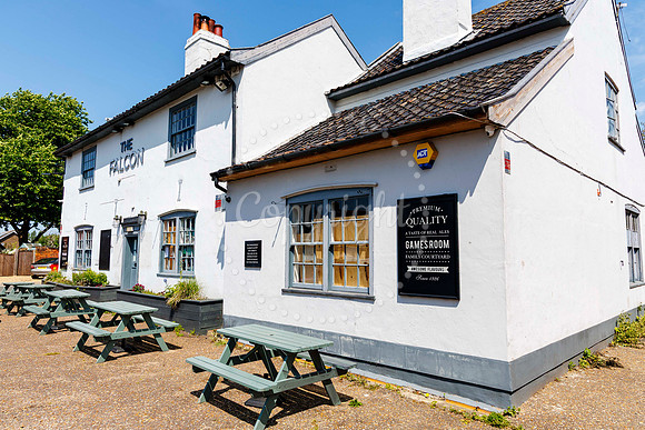 The Falcon pub in Pulham Market