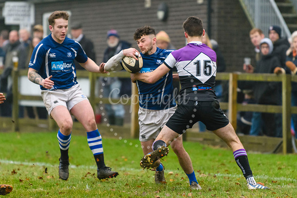 Rugby action from Diss v Woodford