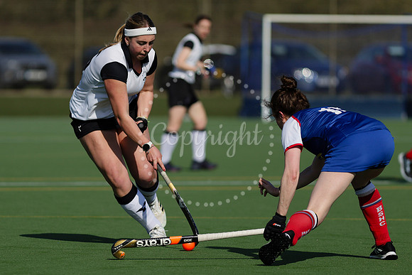 Hockey action from Harleston Magpies Ladies’ II hosting Bishop’s Stortford I