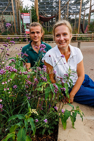 Volunteers have helped to cleared up a green space at Banham Zoo