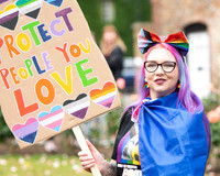 BFP Pride procession from St Edmundsbury Cathedral, Angel Hill,