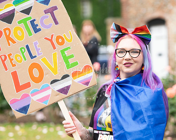 BFP Pride procession from St Edmundsbury Cathedral, Angel Hill,