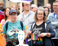 BFP Pride procession from St Edmundsbury Cathedral, Angel Hill,