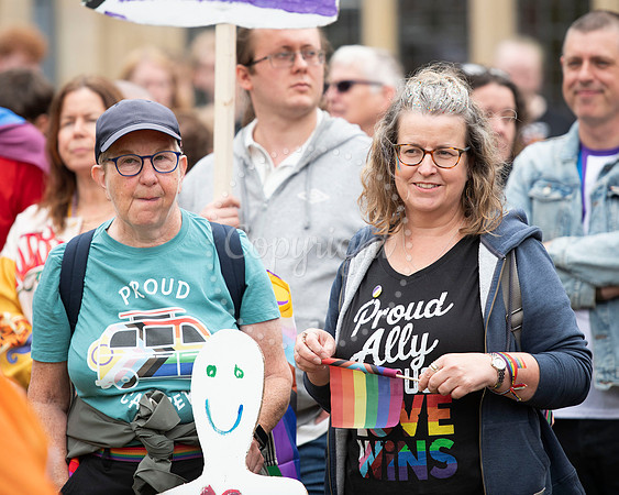 BFP Pride procession from St Edmundsbury Cathedral, Angel Hill,