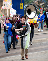 BFP Pride procession from St Edmundsbury Cathedral, Angel Hill,