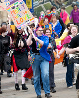 BFP Pride procession from St Edmundsbury Cathedral, Angel Hill,