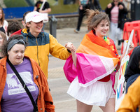 BFP Pride procession from St Edmundsbury Cathedral, Angel Hill,