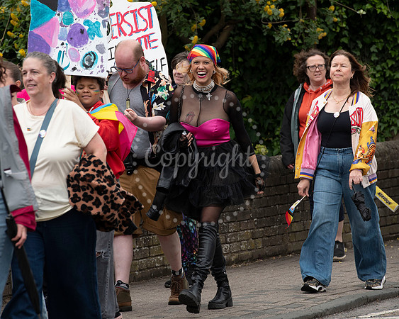BFP Pride procession from St Edmundsbury Cathedral, Angel Hill,