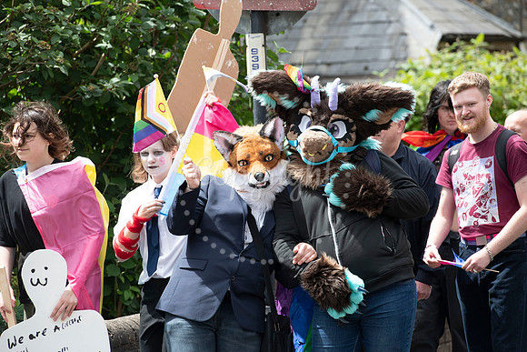 BFP Pride procession from St Edmundsbury Cathedral, Angel Hill,