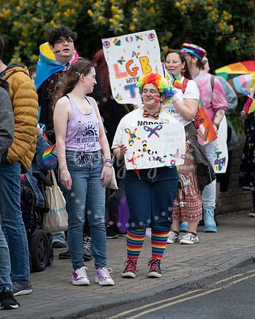 BFP Pride procession from St Edmundsbury Cathedral, Angel Hill,
