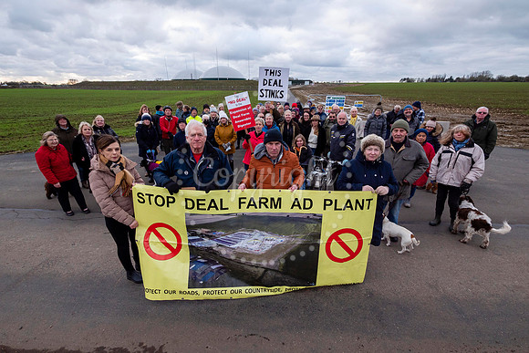 Residents of Bressingham are staging a protest outside AD plant