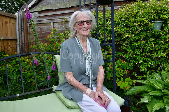 Audrey Reeve celebrating her 100th birthday
