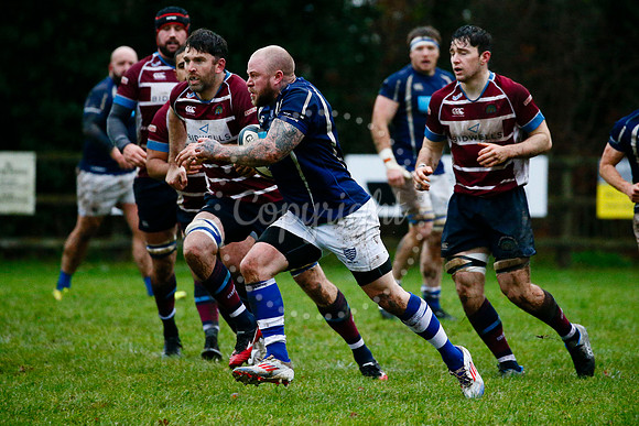Rugby action from Diss vs Shelford II