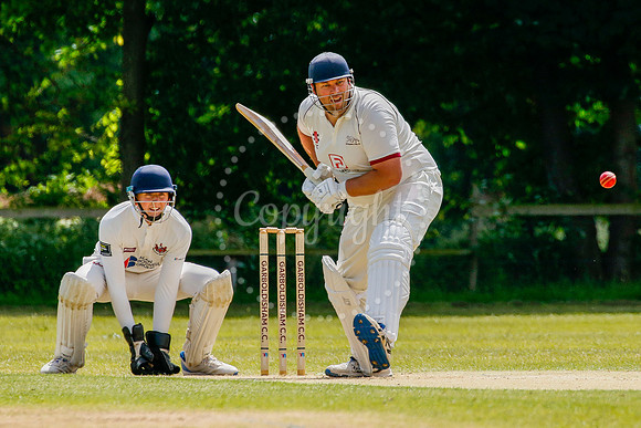 Cricket action from Garboldisham vs Sprowston