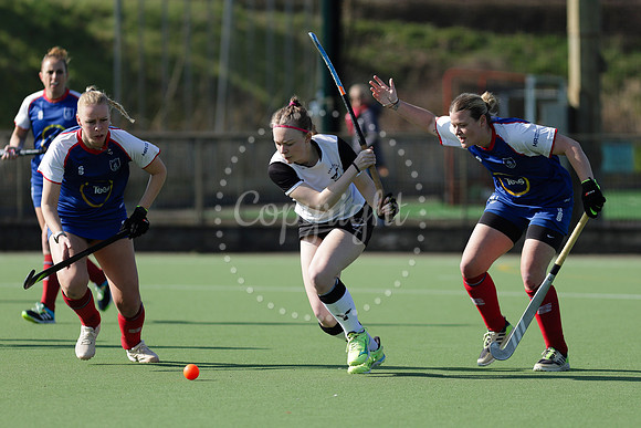 Hockey action from Harleston Magpies Ladies’ II hosting Bishop’s Stortford I