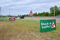 Robert Jenrick A46 Bypass Signs