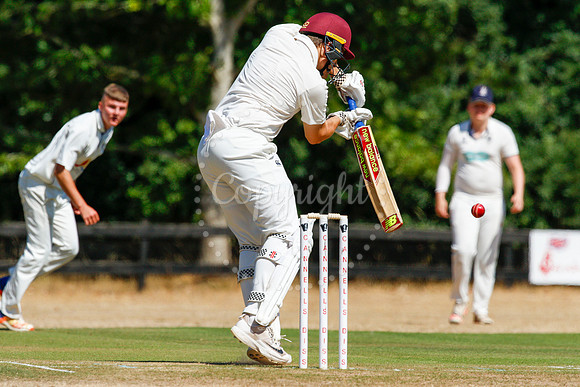 Cricket action from Old Buckenham v Lowestoft Town