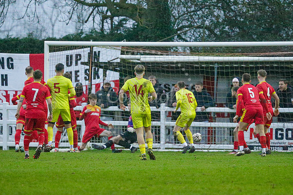 Football action from Walsham-le-Willows vs Whitstable Town