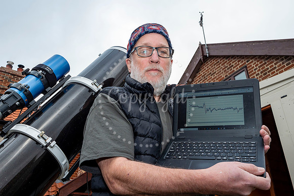 Luke Broom-Lynne of Banham who has a weather station on the roof