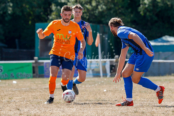 Football action from Diss Town v Whittlesey Athletic.