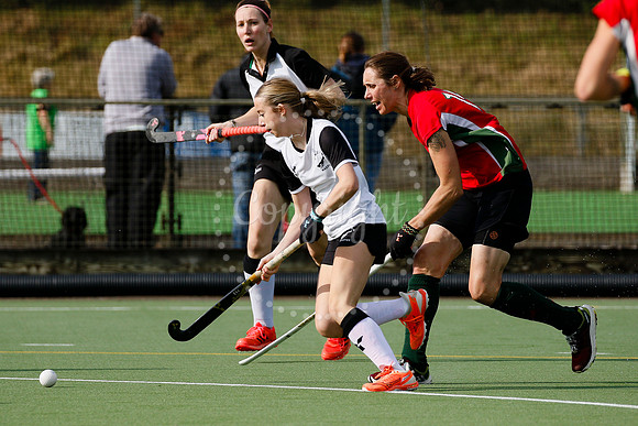 Hockey action from Harleston Magpies Ladies’ III vs Norwich Dr