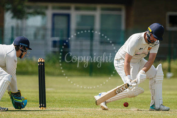 Cricket action from Diss v Hethersett