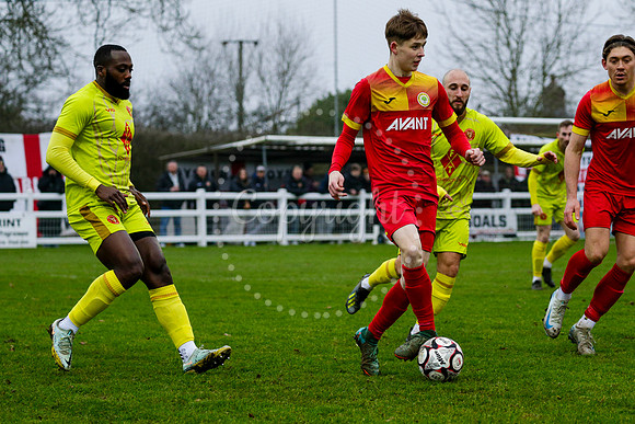 Football action from Walsham-le-Willows vs Whitstable Town