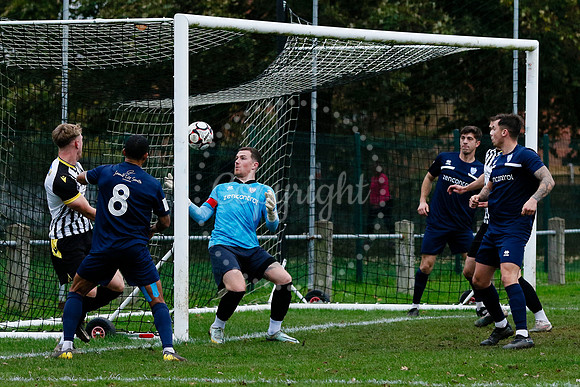 Football action from Harleston vs Bramtham Athletic