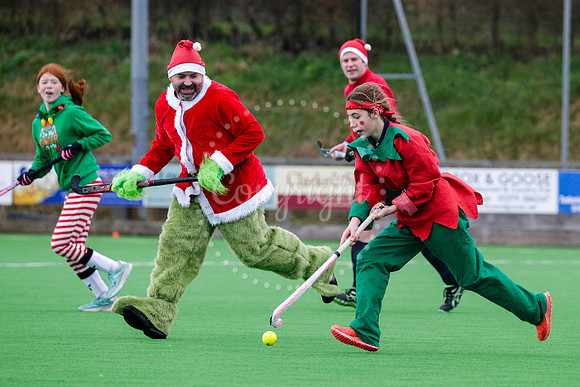 Santa v Elves at Harleston Magpies Hockey Club