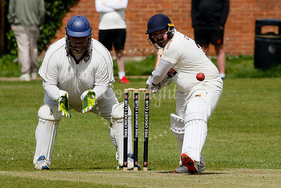 Cricket action from Diss vs Bradenham in their first game of the