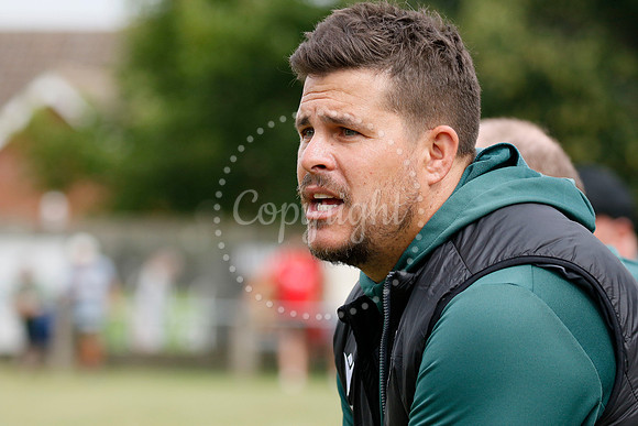 Football action from Harleston Town vs Heacham