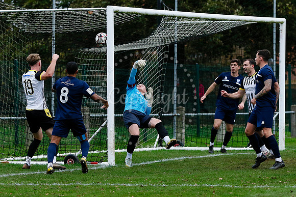 Football action from Harleston vs Bramtham Athletic