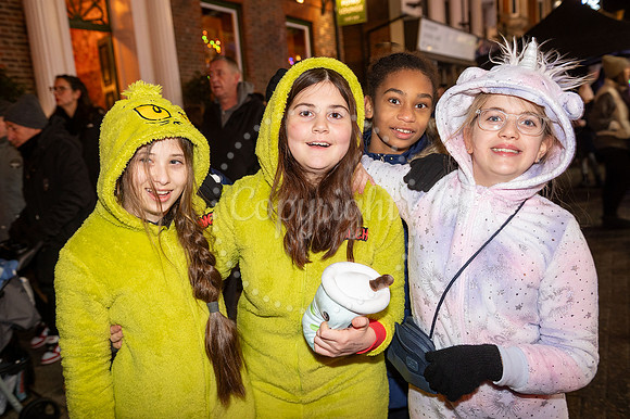 Newmarket Christmas Lights switch on. Picture by Mark Westley