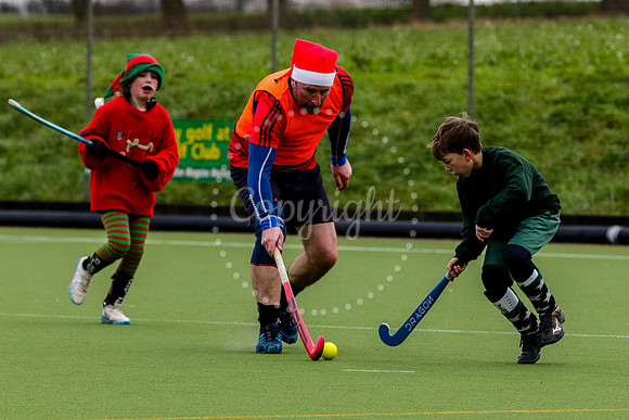 Santa v Elves at Harleston Magpies Hockey Club